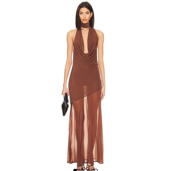 LPA Dresses & Skirts - Price firm NWT LPA Estelle Maxi Dress in chocolate